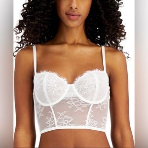🤍 NWT! INC White Lace Bustier
